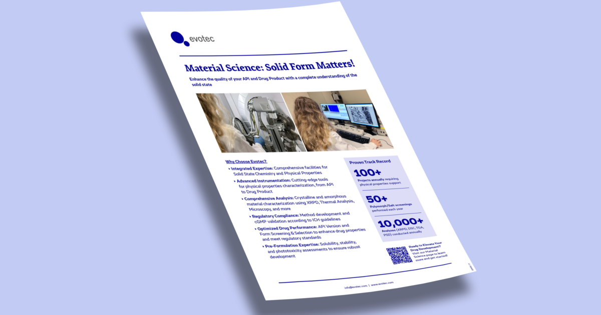 Material Science: Solid Form Matters! - Evotec