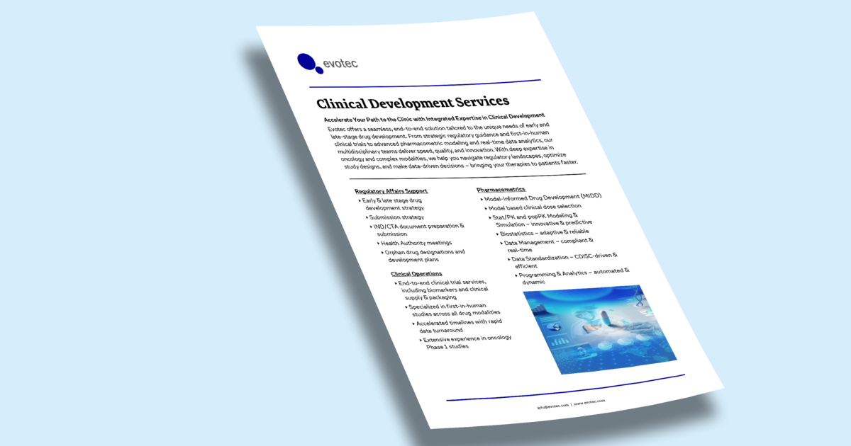 Clinical Development Services - Evotec