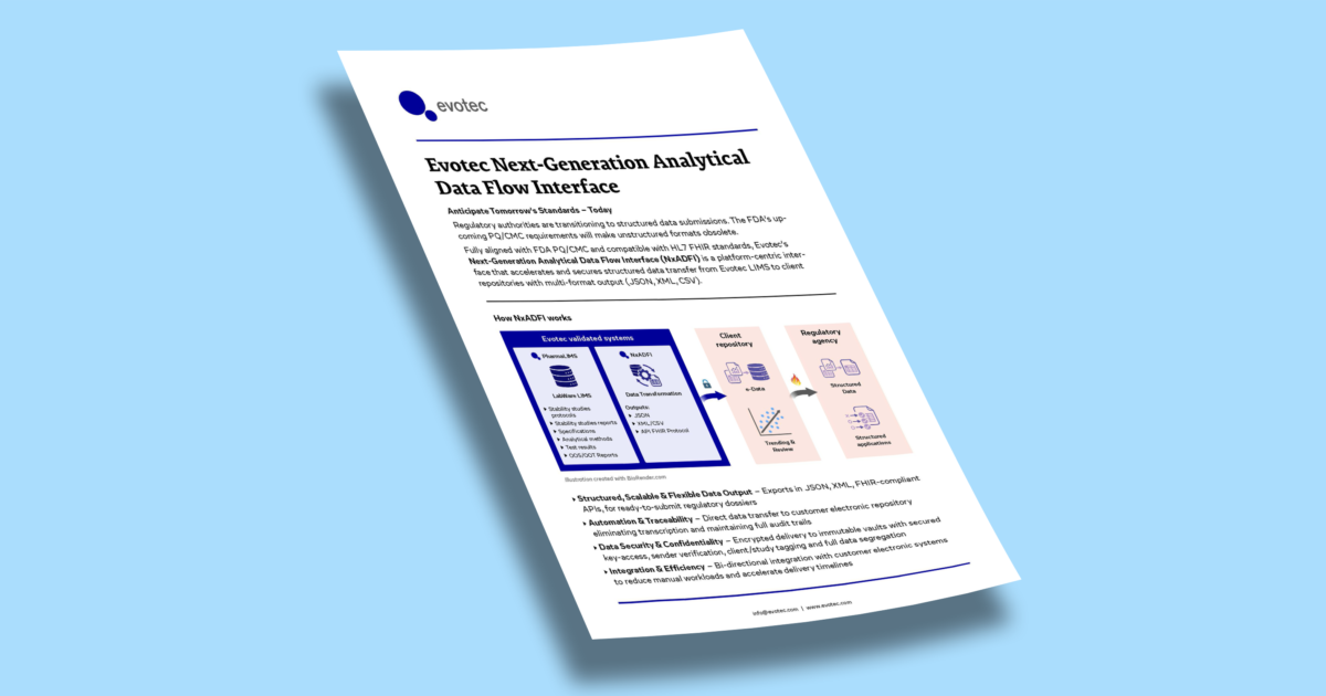 Evotec Next-Generation Analytical Data Flow Interface (NxADFI) - Evotec