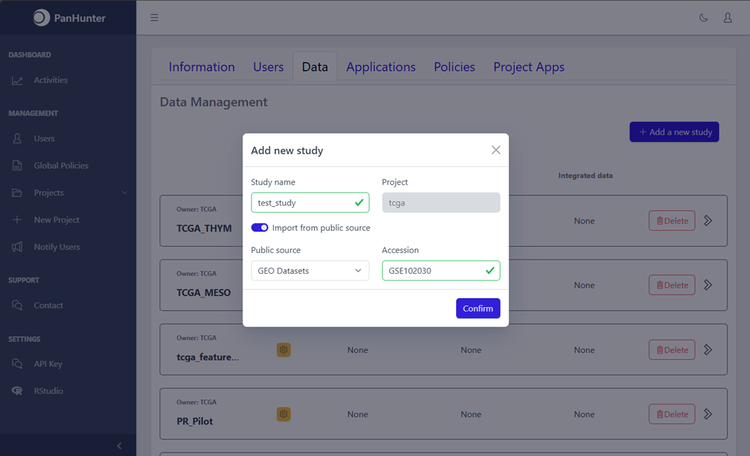 Download public data from GEO